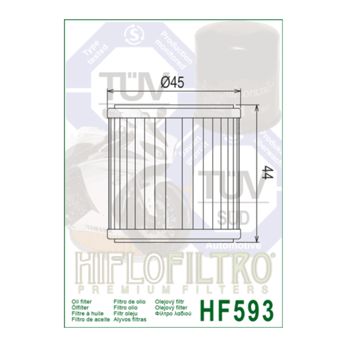Filtro Olio Hiflo Hf593 Benelli Trk 250 18-