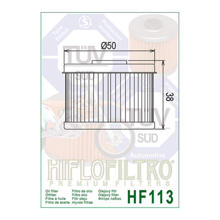 Filtro Olio Hiflo Hf113 Honda Xl Varadero 125v