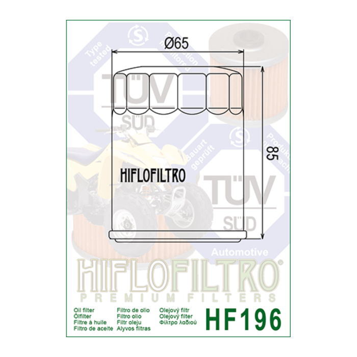 Filtro Olio Hiflo Hf196 Polaris 700 02