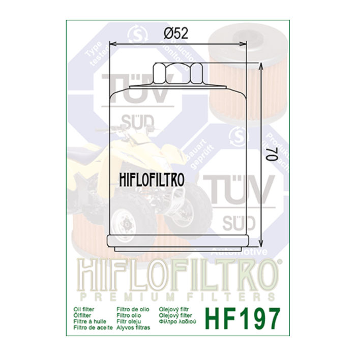 Filtro Olio Hiflo Hf197 Qooder 400 18-20