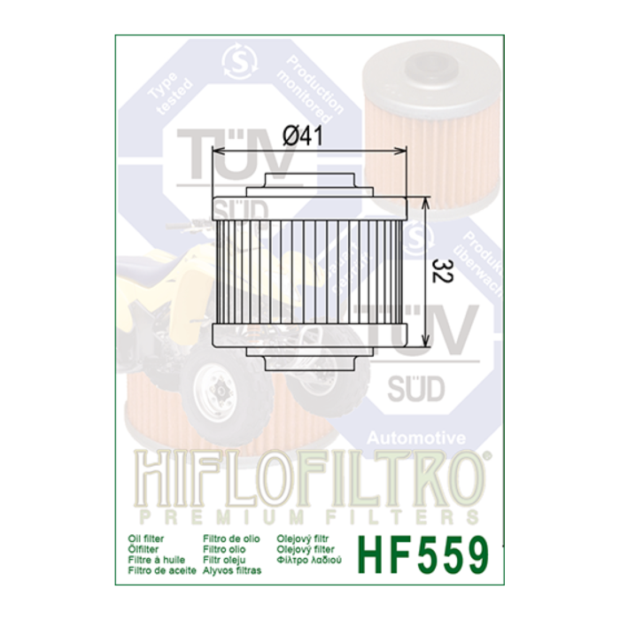 Filtro Olio Hiflo Hf559 Can-am 450 08