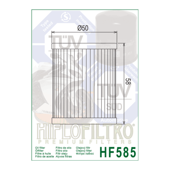 Filtro Olio Hiflo Hf585 Moto Morini 1200 06-