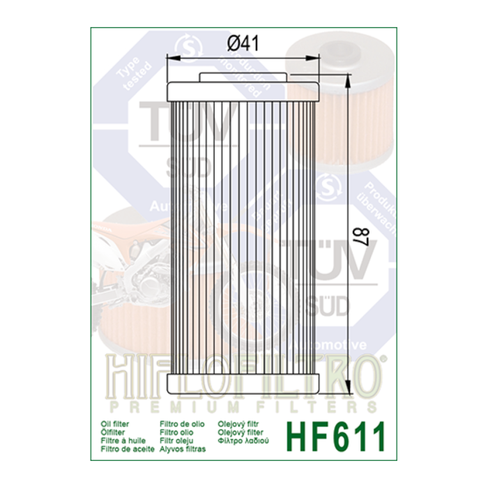 Filtro Olio Hiflo Hf611 Bmw G450x 09-