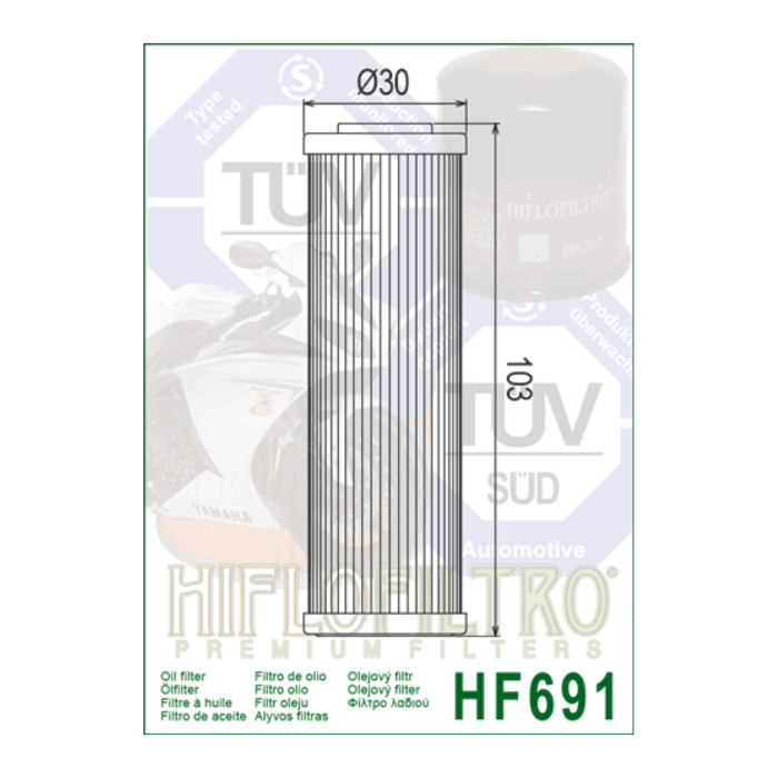Filtro Olio Hiflo Hf691 Fantic Caballero Scrambler