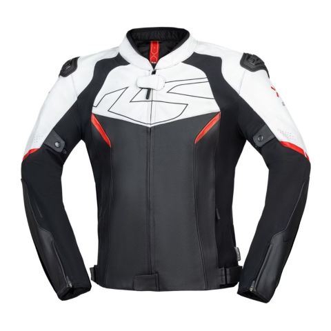 Giacca In Pelle Ixs Ace 1.0 Nero-bianco-rosso