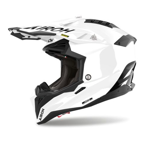 Casco AirohAviator 3 Fim Color White Gloss