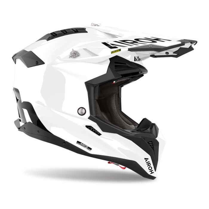 Casco AirohAviator 3 Fim Color White Gloss