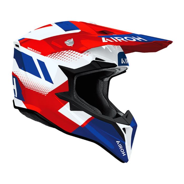 Casco AirohWraaap Vision Red/blue Gloss