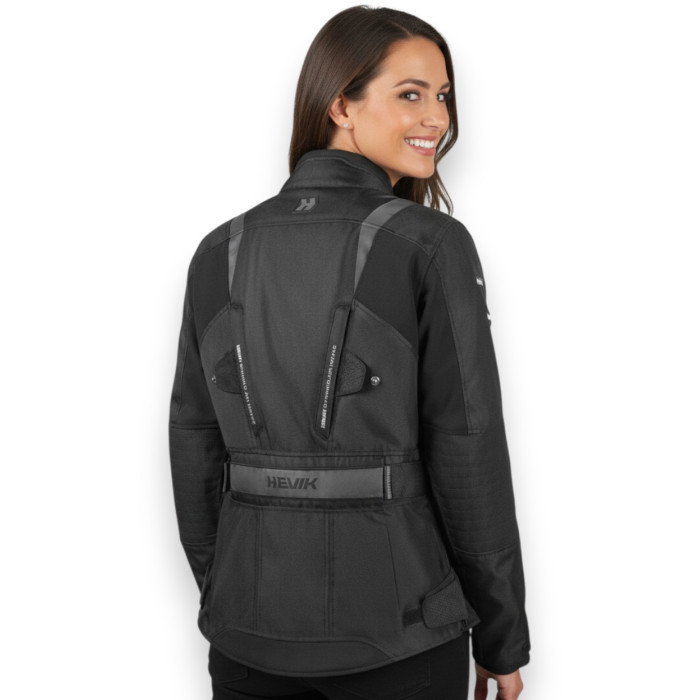 Chaqueta Stelvio Lady Hevik con protecciones negras