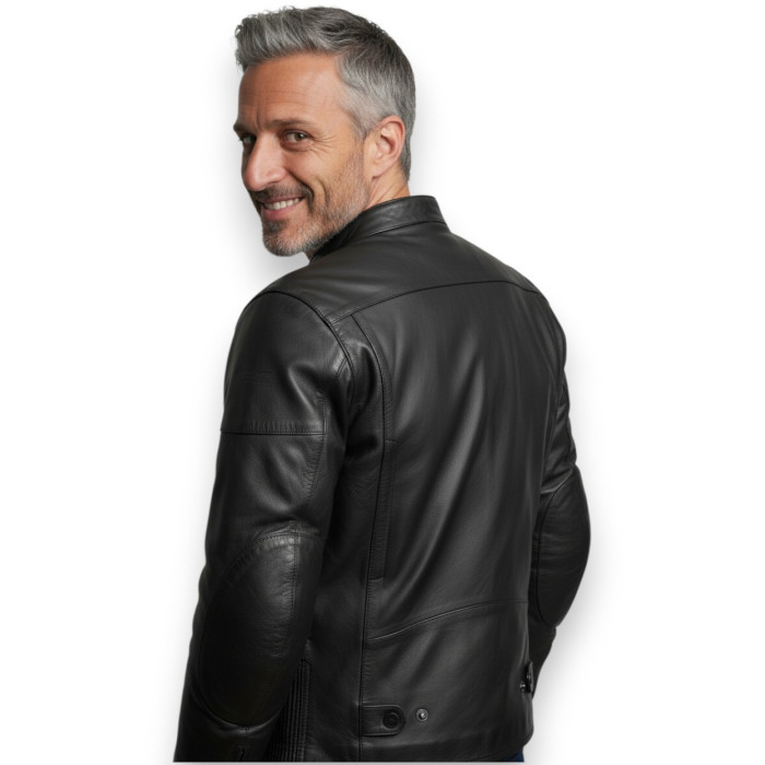 Bubu noir Msk veste en cuir souple