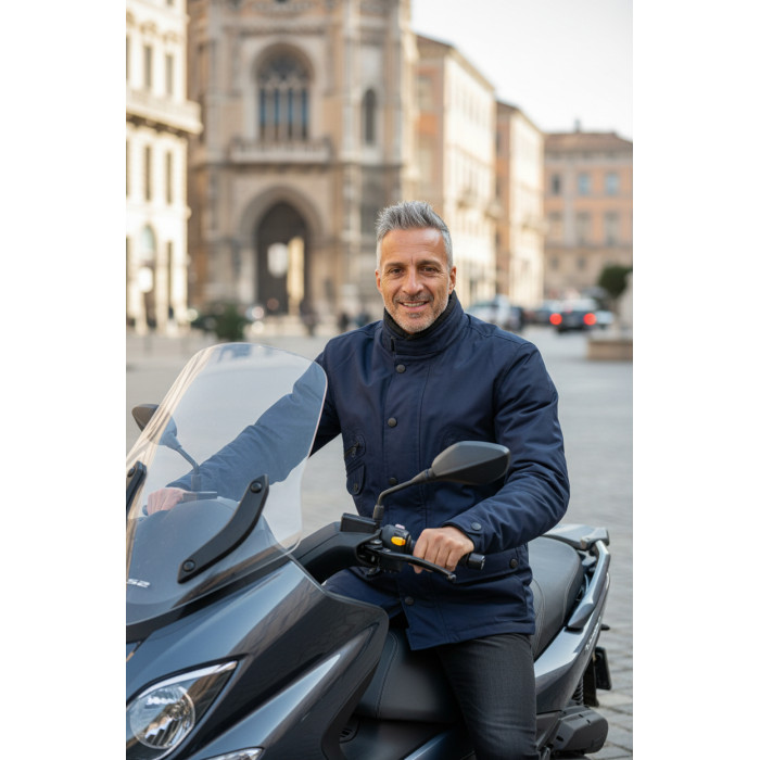 Warme und wasserdichte Ixs Longtailjacke blau