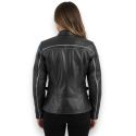 Damen Lederjacke Jofama Mod. Vis A Vis Schwarz