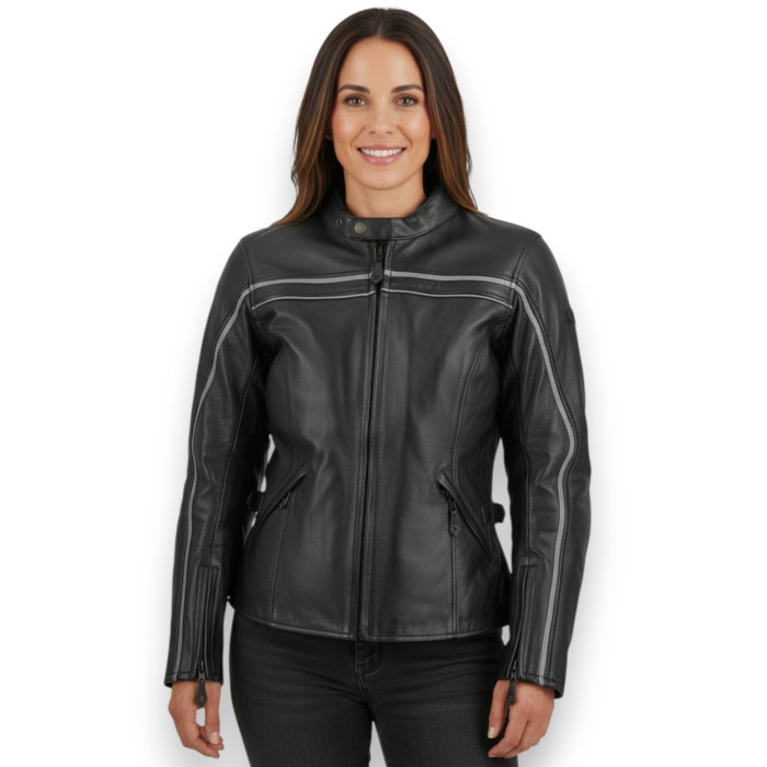 Veste en cuir pour femme Jofama Mod. Vis A Vis Noir