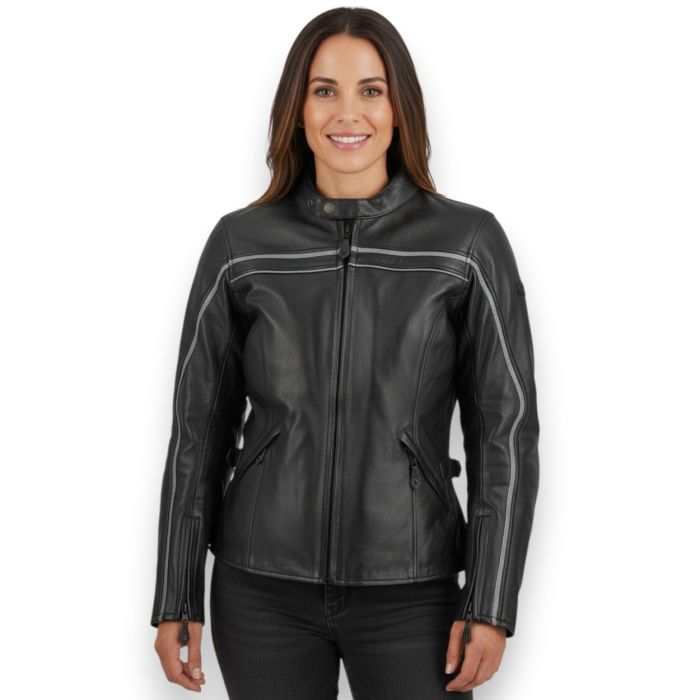 Women's Leather Jacket Jofama Mod. Vis A Vis Black