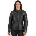 Chaqueta de cuero para mujer Jofama Mod. Vis A Vis Negro