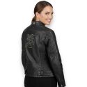 Veste Femme En Cuir Souple Held Asphalte Queen Noir
