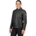 Women's Jacket In Soft Leather Held Asphalt Queen Black