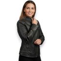 Chaqueta de mujer en cuero suave Held Asphalt Queen Black