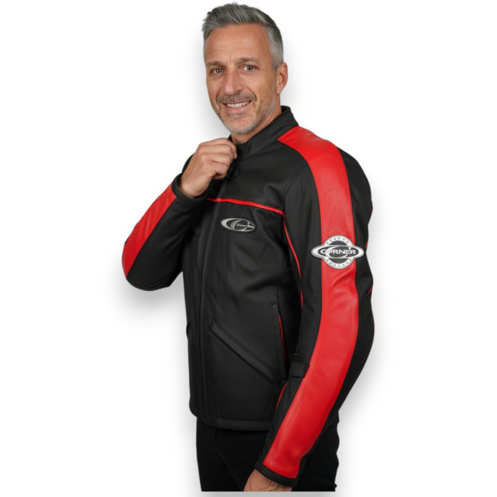 Giubbotto Pelle Corner Xgen Rosso Fant