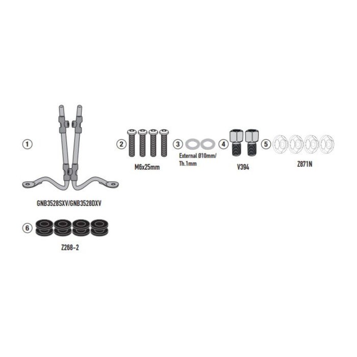 Attacco Parabrezza Sym Fugue 125 (2025) Givi A7073a