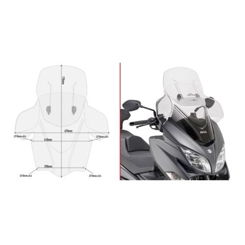 Schermo Suzuki Burgman 400 (17-23) Givi Af3115b