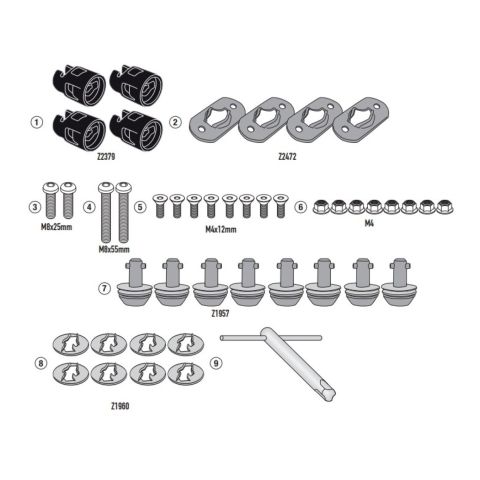 Kit Trasf. Portaval. Zontes 703f (2025) Givi 15rkit