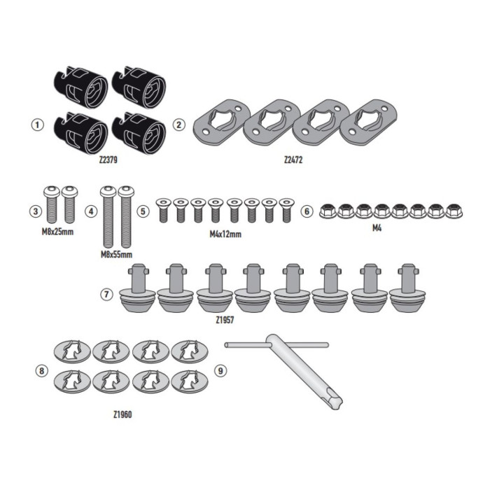 Kit Trasf. Portaval. Zontes 703f (2025) Givi 15rkit