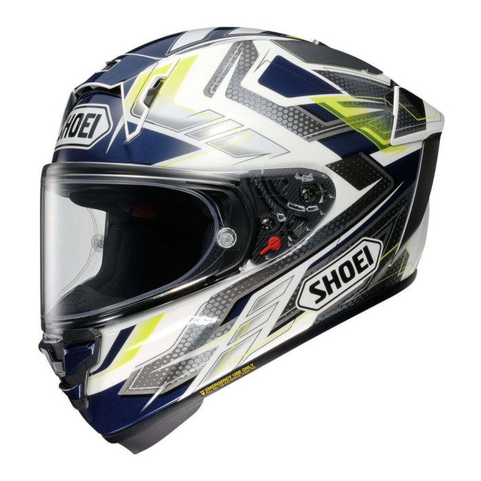 Casco Shoei X-spr Pro Escalate Tc2 Blu Bianco Giall