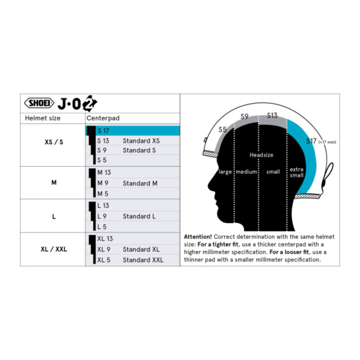 Shoei J-o2 Center Pad S17