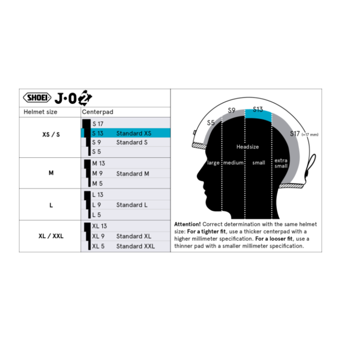 Shoei J-o2 Center Pad S13