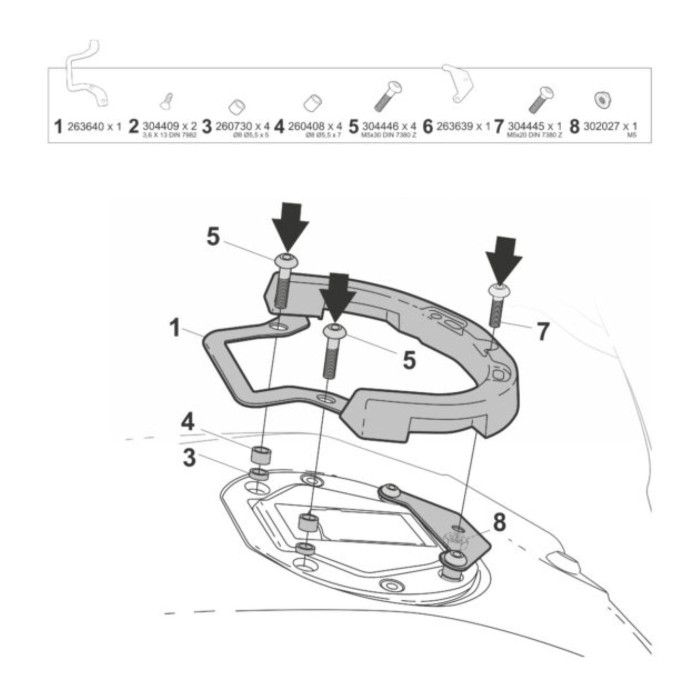 Click System Fast Shad Per Borsa Serbatoio Bajaj Pulsar '25 Ba1