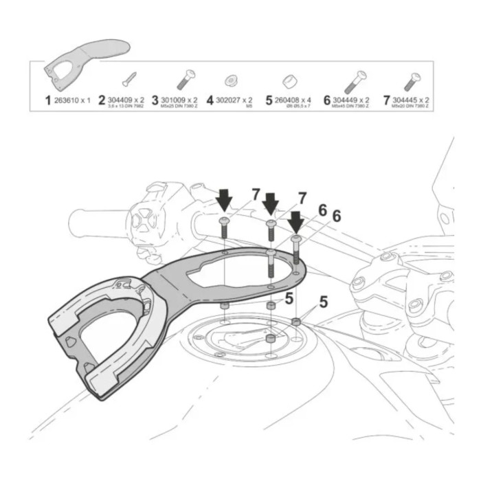 Click System Fast Shad Per Borsa Serbatoio Moto Guzzi V85 Tt '24