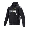 Felpa Casual Alpinestars Chrome Ignition Hoodie Black Yellow Fluo