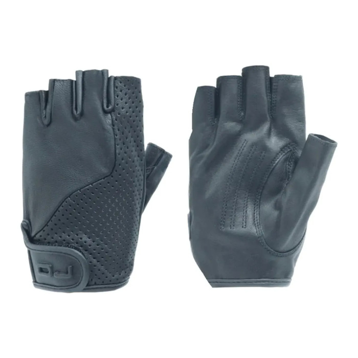 Mezzi Guanti In Pelle Oj Fresh Nero