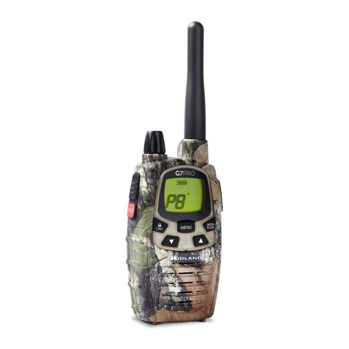 Midland G7pro Mimetica 1radio+1caricatore Muro+4 Batterie 1800mah