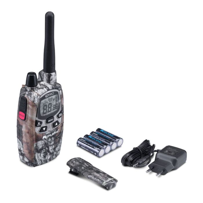 Midland G7pro Mimetica 1radio+1caricatore Muro+4 Batterie 1800mah