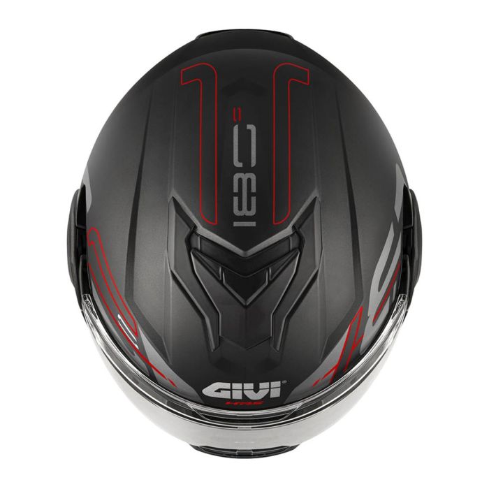 Casco GiviReversibile X36 Vertigo Nero Opaco Rosso