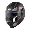 Casco GiviReversibile X36 Vertigo Nero Opaco Rosso