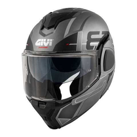 Casco GiviReversibile X36 Vertigo Titanio Opaco Nero