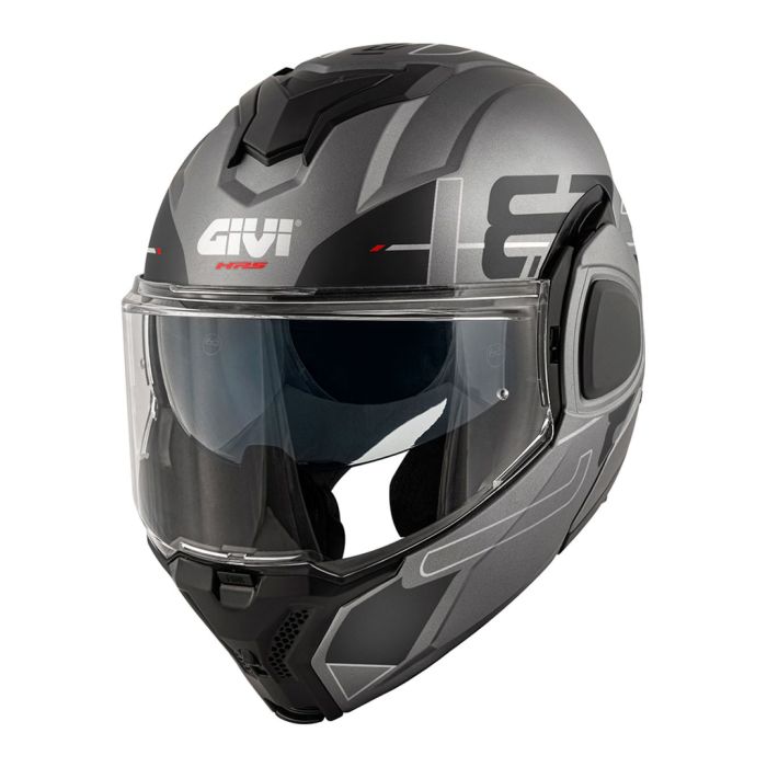 Casco GiviReversibile X36 Vertigo Titanio Opaco Nero