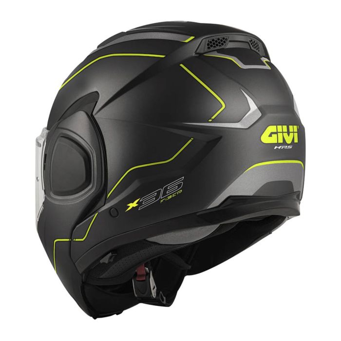 Casco Givi Reversibile X36 Pulse Nero Opaco Argento G