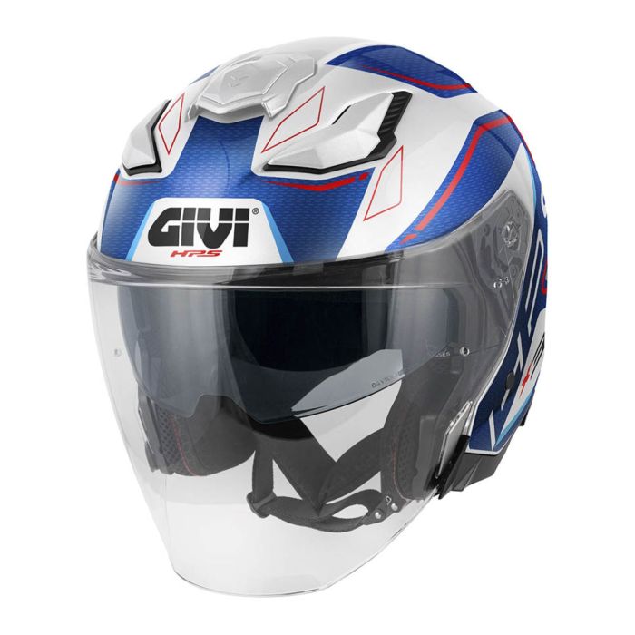 Casco Givi Jet Abs X31f Graphic Impact Bianco Blu Rosso
