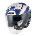Casco Givi Jet Abs X31f Graphic Impact Bianco Blu Rosso