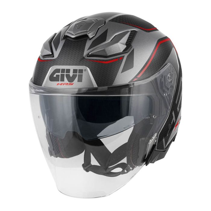 Casco Givi Jet Abs X31f Graphic Impact Titanio Nero Rosso