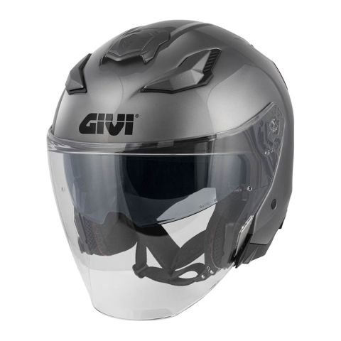 Casco Givi Jet Fibra X31 Fiber Solid Titanio Opaco