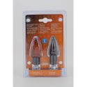 la90092-hd-0012.jpg| COPPIA FRECCE LAMPA ARROW NERE VETRO ARANCIO