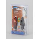 la90092-hd-0022.jpg| COPPIA FRECCE LAMPA ARROW NERE VETRO ARANCIO