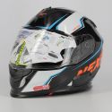 Casco integral Carbon Nexx X.t1 Carbon Raptor Blanco Naranja