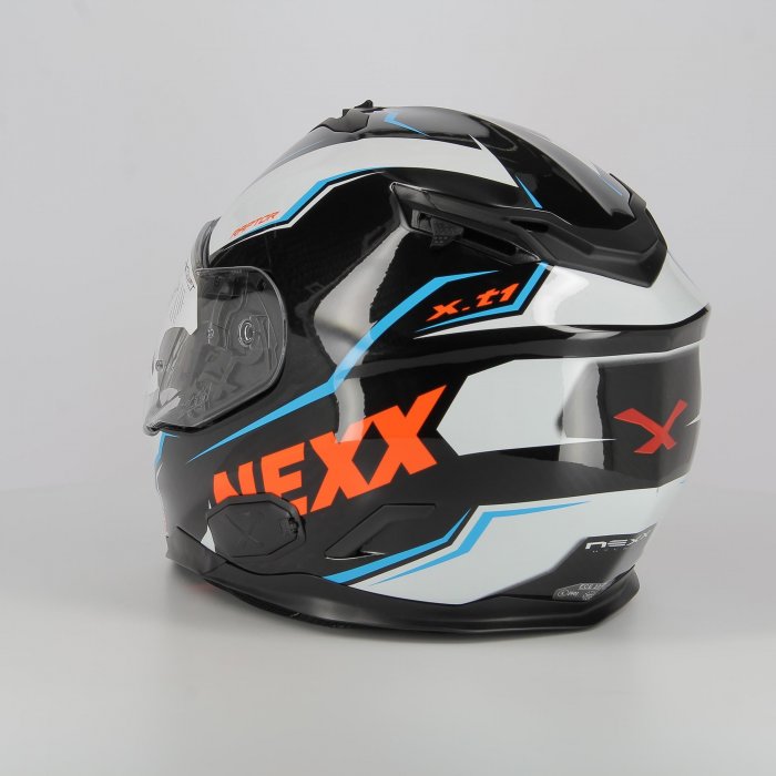 Integralhelm Carbon Nexx X.t1 Carbon Raptor Weiß Orange