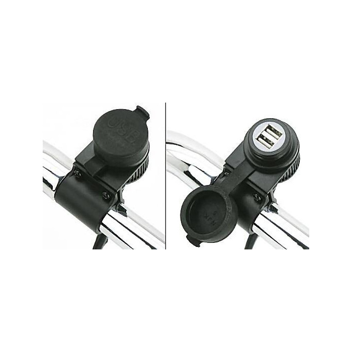 ZO390049.jpg| DOPPIA PRESA USB UNIVERSALE DA MANUBRIO  5V 2A